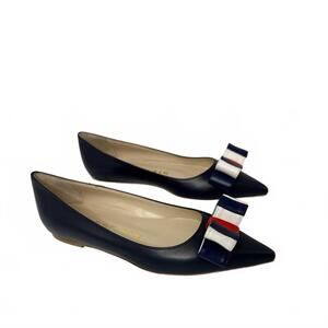NEW DUCHESS AIR women's silver star flats in blue